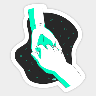 Holding Hands Illustration Sticker